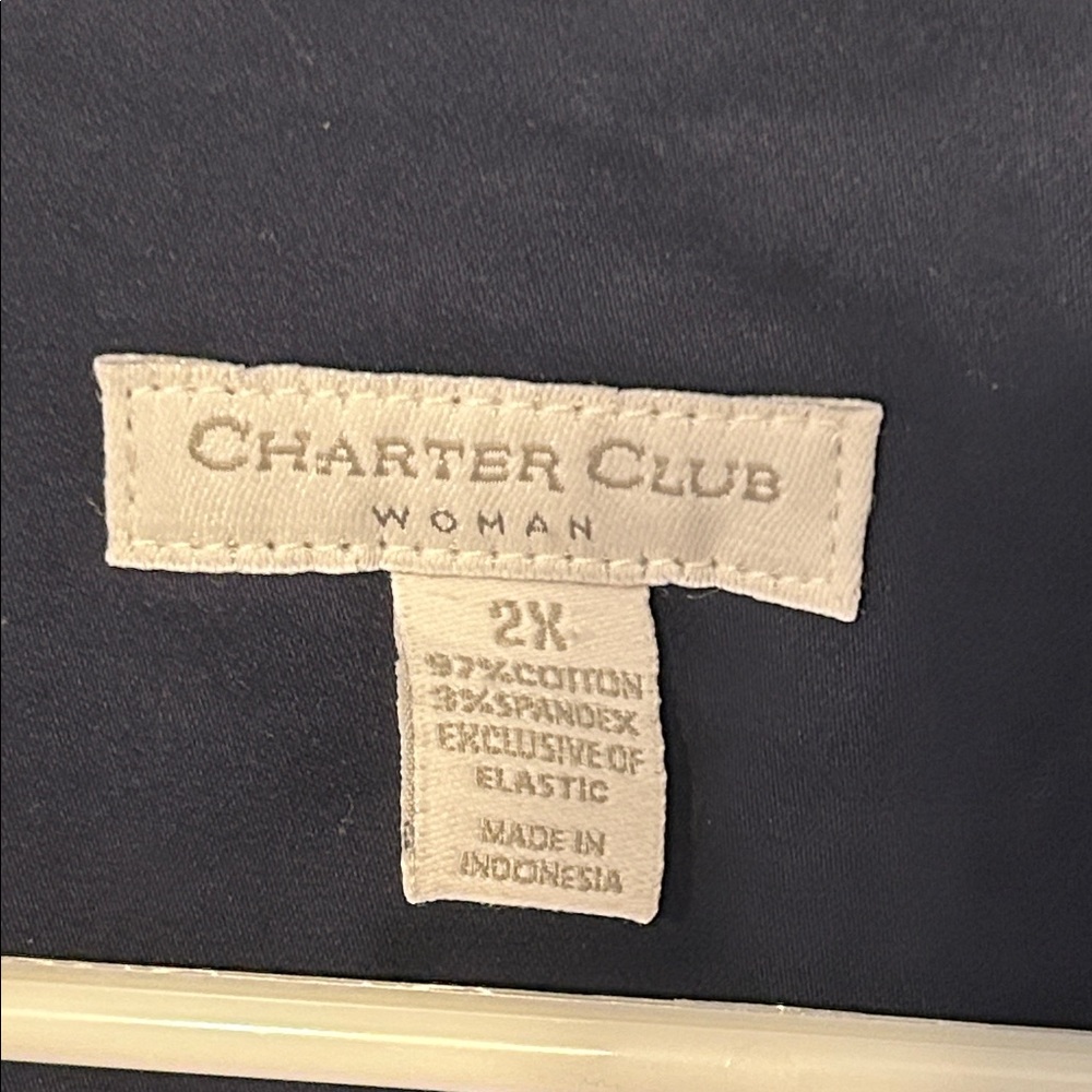 🐞Charter Club Dark Navy Button Front Blazer Jacket size 2X GUC - Picture 5 of 9
